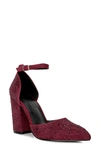 Rag & Co Culver Diamante Pump In Burgundy