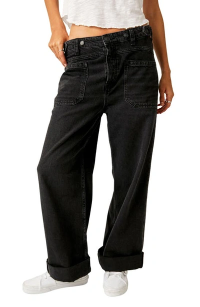 Free People Palmer Cuffed Jean In Outerspace In Outer Space