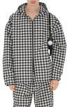 BURBERRY BURBERRY RELAXED FIT HOUNDSTOOTH CHECK EKD PATCH JACKET