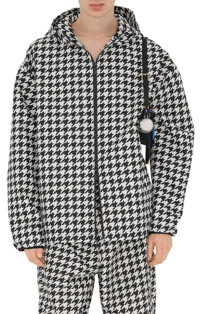 Burberry Houndstooth Jacket In Multicolor