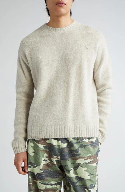 Acne Studios Monogram Wool Sweater In Light Grey Melange