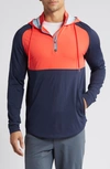 SWANNIES LOGAN COLORBLOCK HALF ZIP HOODIE