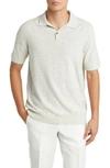 TED BAKER USTEE CABLE STITCH SHORT SLEEVE POLO SWEATER