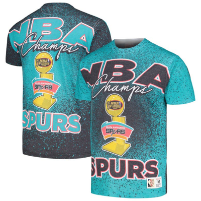 Mitchell & Ness Turquoise San Antonio Spurs Hardwood Classics 1999 Nba Finals Champ City T-shirt