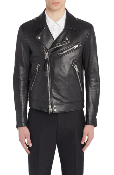 Tom Ford Leather Jacket In Black