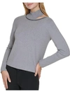 CALVIN KLEIN WOMENS SEQUINED MOCK NECK PULLOVER SWEATER