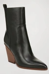 Veronica Beard Logan Leather Ankle Boots In Black