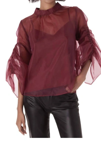 Crosby By Mollie Burch Sibyl Blouse In Cabernet In Red