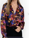 Johnny Was Eclipse Blooms Silk Shirt In Multi In Multi