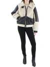 BLANKNYC WOMENS FAUX LEATHER LONG SLEEVES BOMBER JACKET