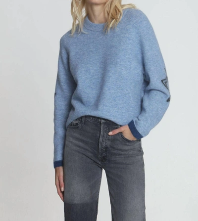 Label+thread Darling Cozy Crew Top In Sky In Blue