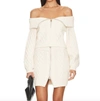 JONATHAN SIMKHAI SALMA OFF THE SHOULDER PULLOVER IN IVORY