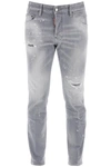 DSQUARED2 DSQUARED2 SKATER JEANS IN GREY SPOTTED WASH