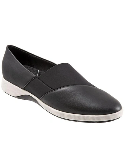 Softwalk Irene Womens Faux Leather Lifestyle Slip-on Sneakers In Black