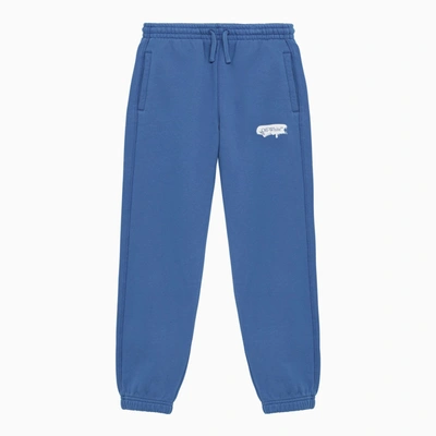 Off-white Off White™ Blue Jogging Trousers With Paint Graphic Pattern