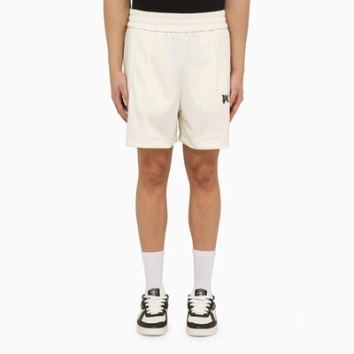 PALM ANGELS PALM ANGELS WHITE MONOGRAM SHORTS