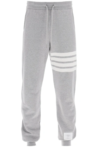 Thom Browne 4-bar Stripe Track Pants In Grey