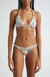 CAMILLA FLOWERS OF NEPTUNE BALL BEADED TRIANGLE TWO-PIECE SWIMSUIT