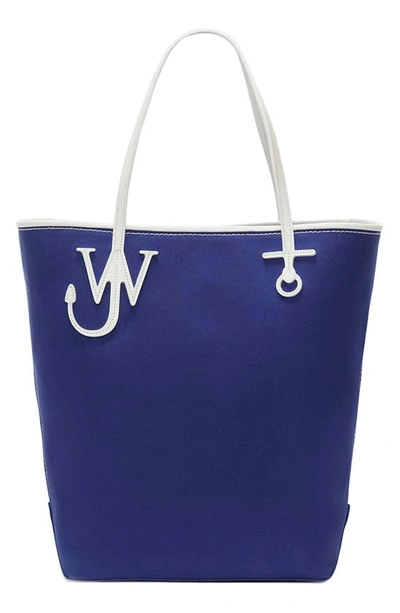 Jw Anderson Tall Anchor Tote - Canvas Tote Bag In Blue