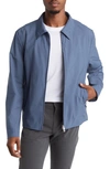 Hugo Boss Hanry Wool Blend Jacket In Open Blue