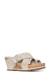 Donald Pliner Irini Platform Wedge Sandal In Platino
