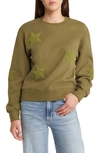 RAILS SONIA STAR APPLIQUÉ COTTON SWEATSHIRT