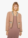 ALIX OF BOHEMIA PASHA SHELL AND GEM JACKET JUTE IN PINK - SIZE SMALL