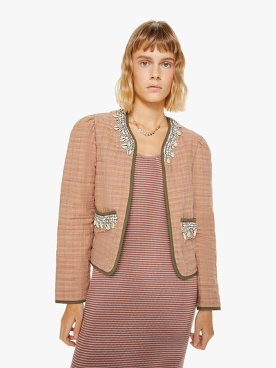 Alix Of Bohemia Pasha Shell And Gem Jacket Jute In Pink