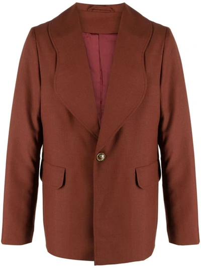 Séfr Burgundy Peace Blazer In Red