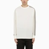 Y-3 ADIDAS Y 3 WHITE CREW NECK LONG SLEEVES T SHIRT WITH LOGO