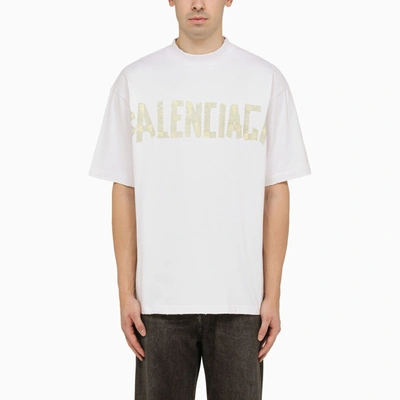 Balenciaga Tape Type T-shirt Medium Fit In White