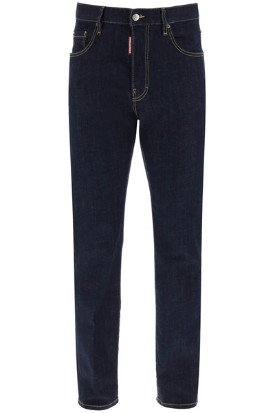 Dsquared2 642 Stretch Cotton Denim Jeans In Blue