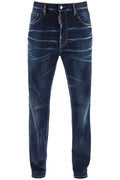 Dsquared2 642 Jeans In Dark Clean Wash In Blue