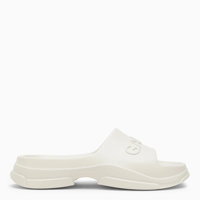 Ganni Egret White Pool Slide Sandal