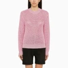 ISABEL MARANT ISABEL MARANT RECYCLED POLYESTER PINK CREW NECK JUMPER