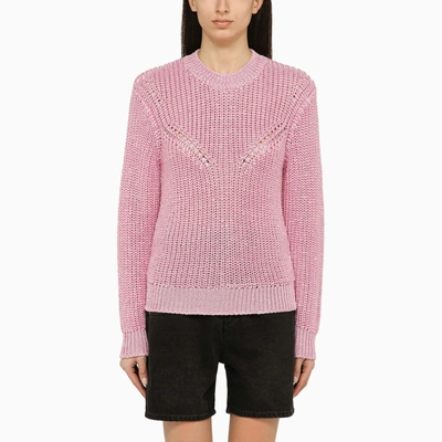 ISABEL MARANT ISABEL MARANT RECYCLED POLYESTER PINK CREW NECK JUMPER