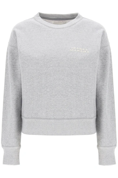 Isabel Marant Shad Sweatshirt With Logo Embroidery In Grey