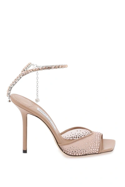 Jimmy Choo Saeda 100 Embellished Sandals In Multi-colored