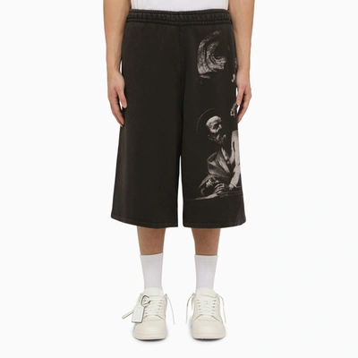 OFF-WHITE OFF WHITE™ BLACK BERMUDA SHORTS S.MATTHEW