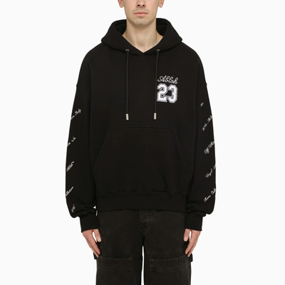OFF-WHITE OFF WHITE™ BLACK SKATE HOODIE WITH LOGO 23