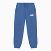 OFF-WHITE OFF WHITE™ BLUE JOGGING TROUSERS WITH PAINT GRAPHIC PATTERN