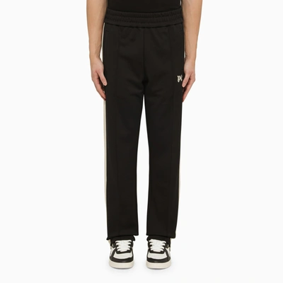 Palm Angels Curved Logo Track Pants In Black