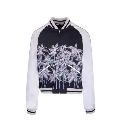 Palm Angels Casual Printed Bomber In Black