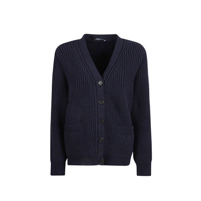 Prada Cotton Cardigan In Blue