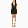 ROTATE BIRGER CHRISTENSEN ROTATE BIRGER CHRISTENSEN BLACK RECYCLED POLYESTER MINI DRESS