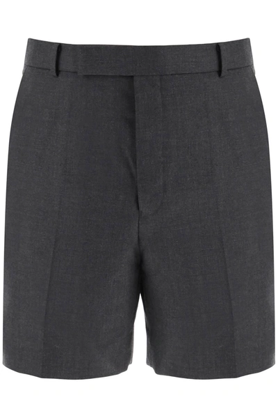 Thom Browne Light Wool Tailoring Shorts In Grey