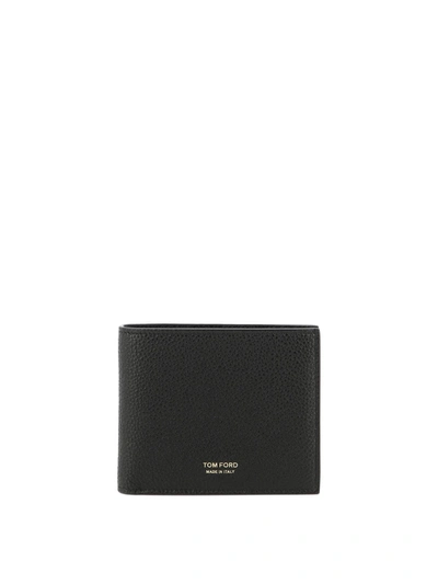 Tom Ford T Line Bifold Wallet In Blue