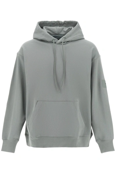 Y-3 Hoodie In Cotton French Terry In Green
