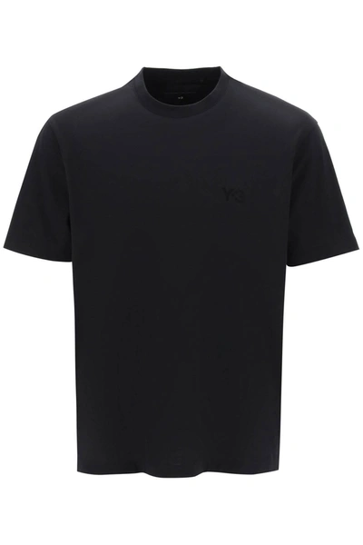 Y-3 Y 3 T Shirt With Tonal Logo In Black