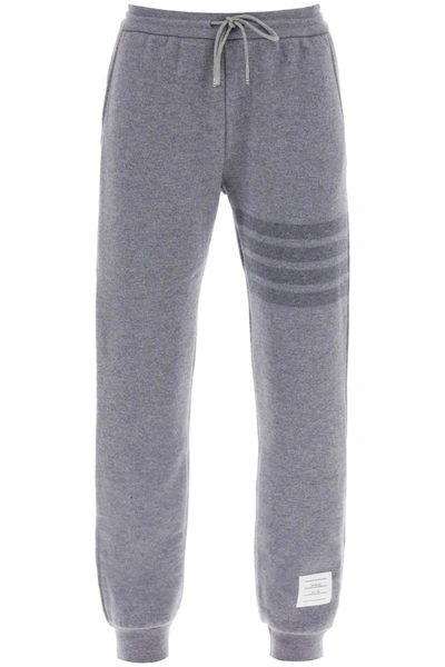 THOM BROWNE KNITTED JOGGERS WITH 4 BAR MOTIF